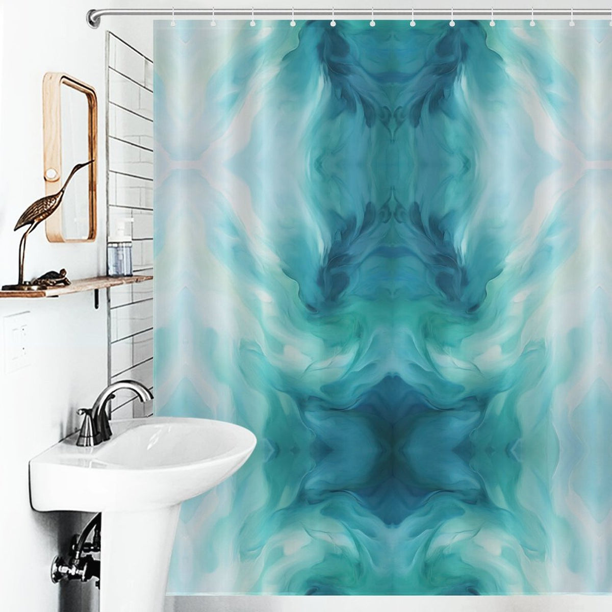 Blue Shower Curtain