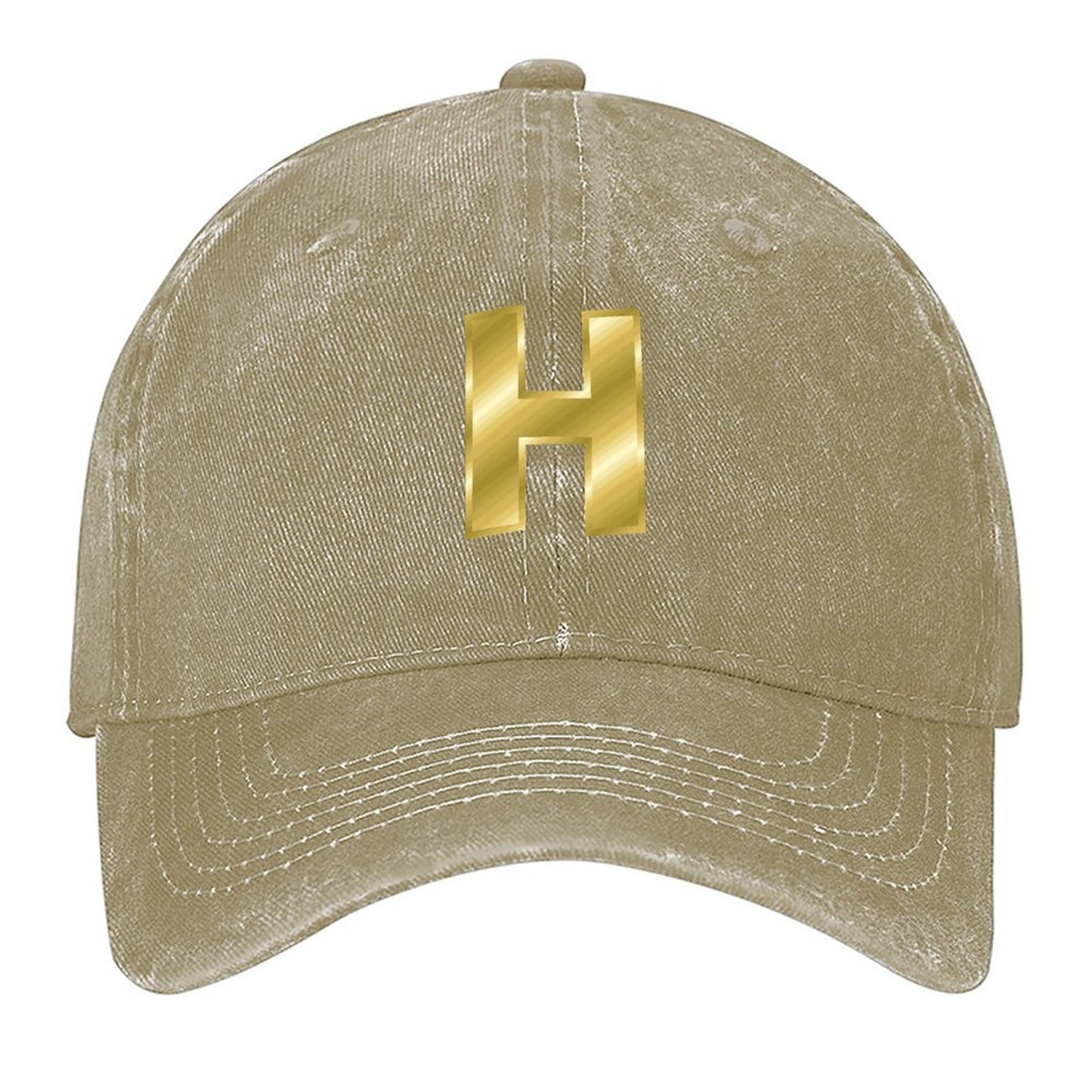 Cotton Vintage Washed Denim Baseball Cap (Front Printing)