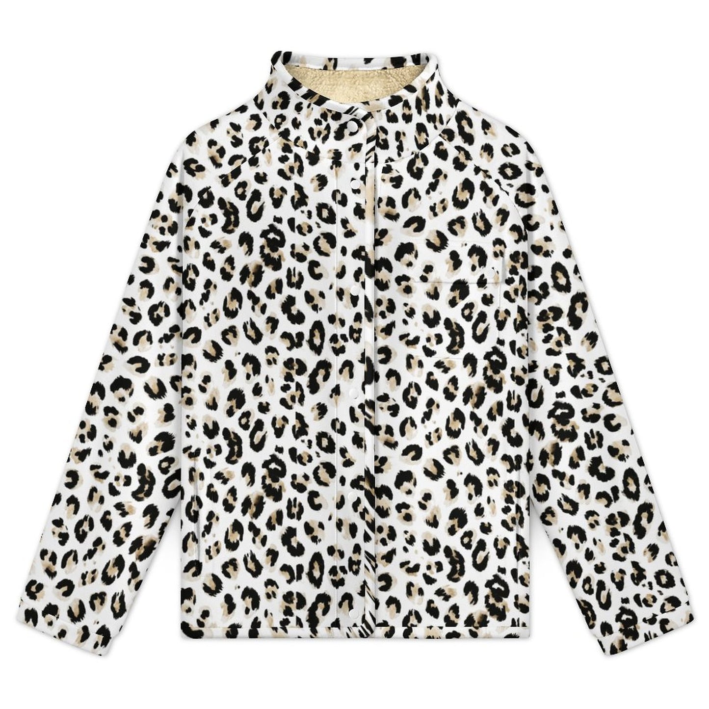 Stand-up Collar Fleece Casual Jacket