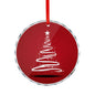 Glass Circular Ornament Pendant - Tree