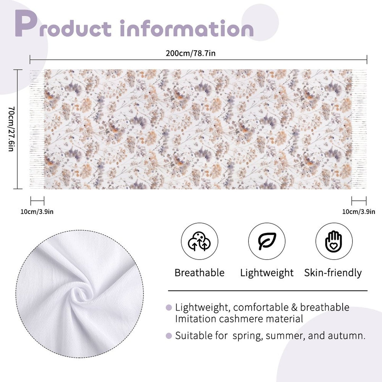 Cashmere-like Tassel Scarf