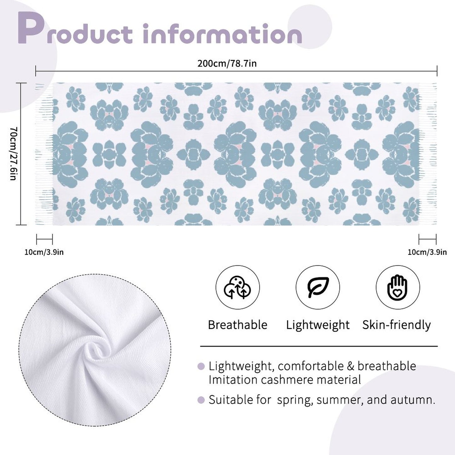 Cashmere-like Tassel Scarf