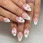 French Minimalist Nude Pink Almond Short Press On Nails – JP4318