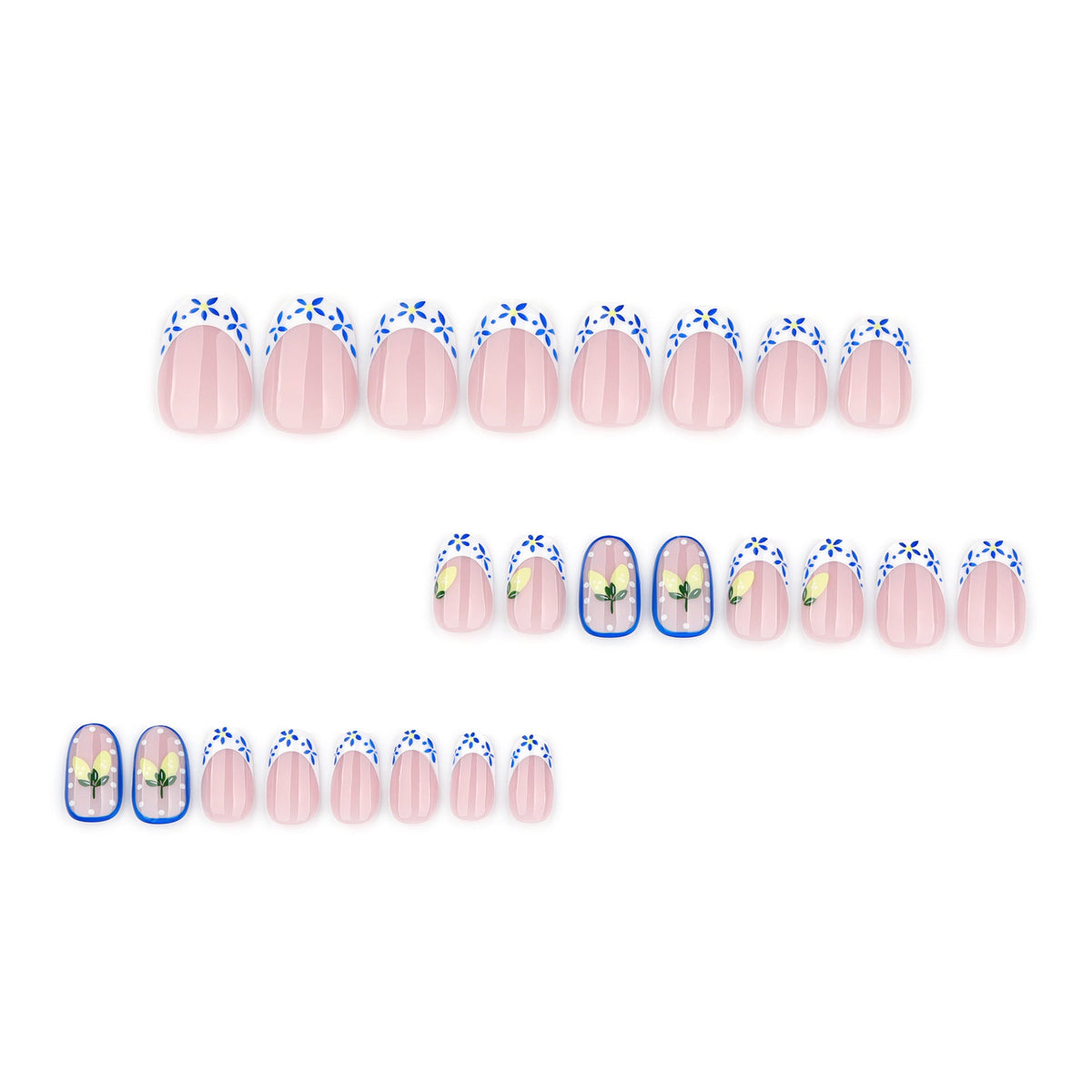 "Summer Lemon & Daisy" - Precision Crafted Press-On Nails – Image 2