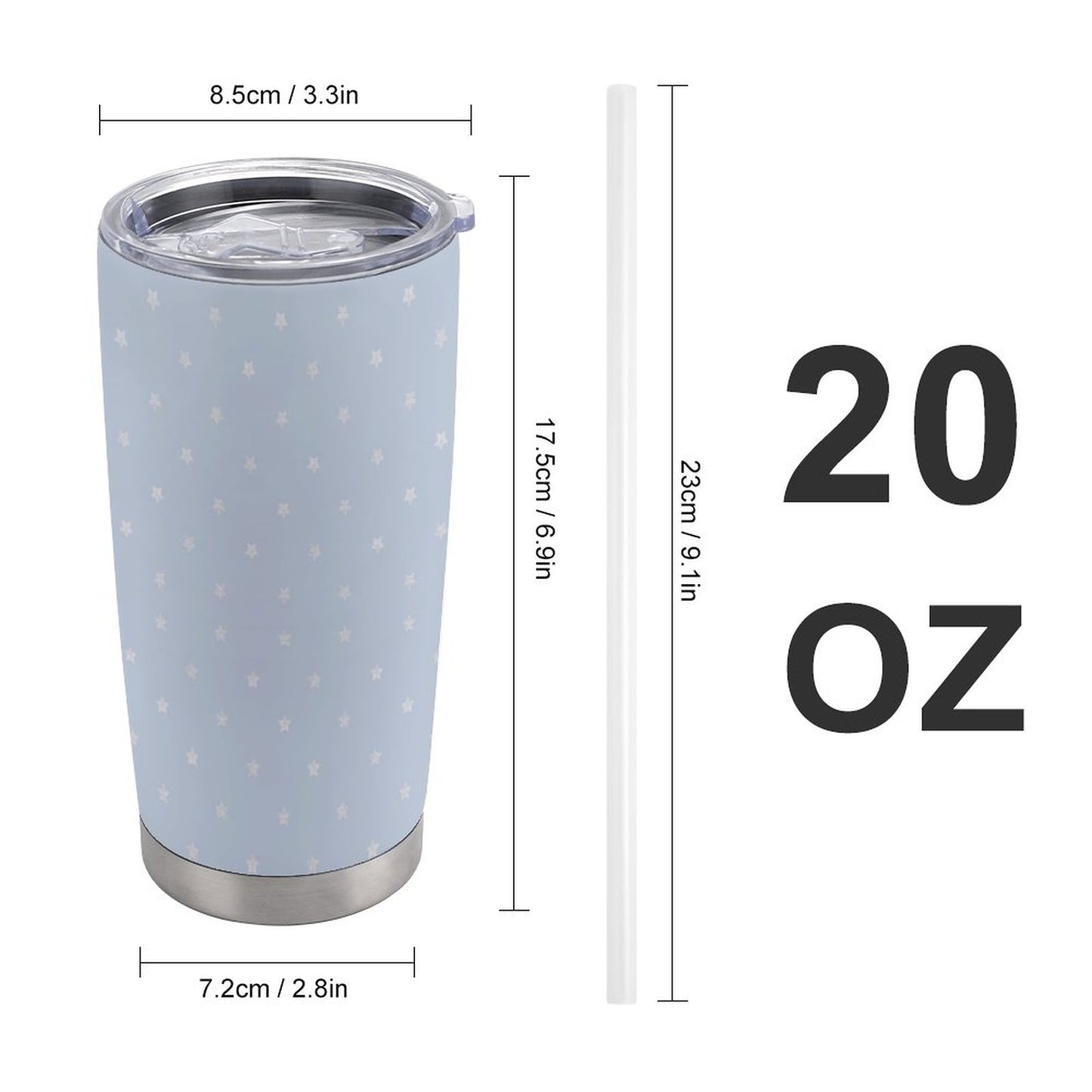 20oz Insulated Stainless Steel Cup with Lid