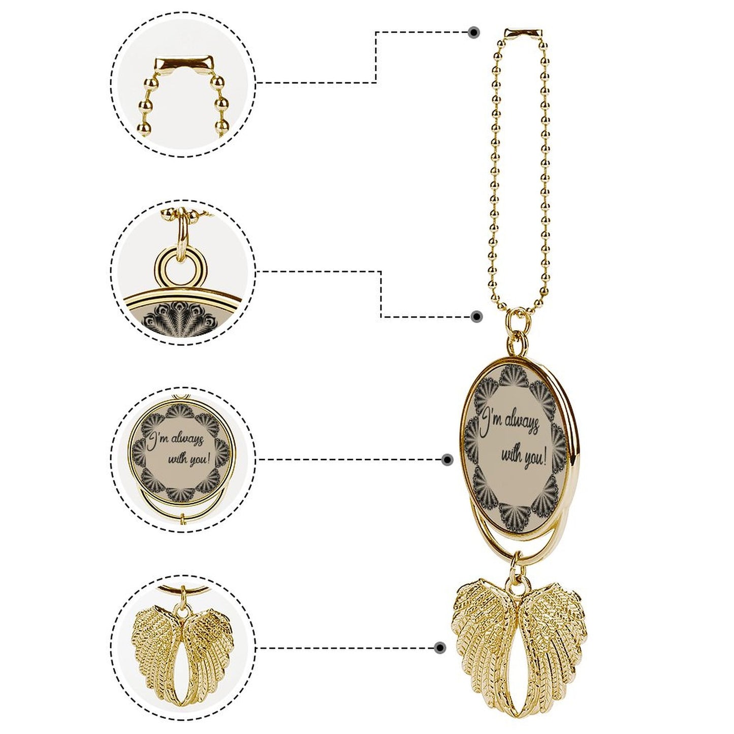 Car Pendant - I'm always with you