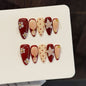 365nails: "Retro Cherry Blossom" – 3D Floral Polka Dot Handmade Almond Nails