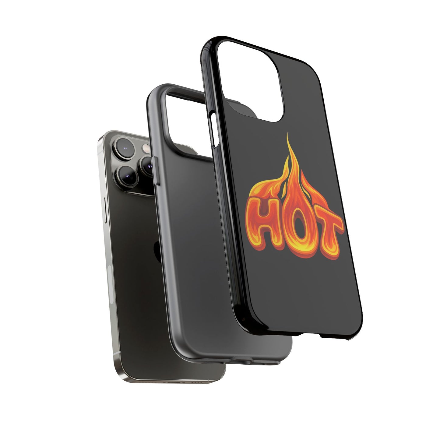 Stylish Phone Case, Hot Flames Design, Gift for Teens, Trendy Accessory, Protective Cover, Unique Phone Case
