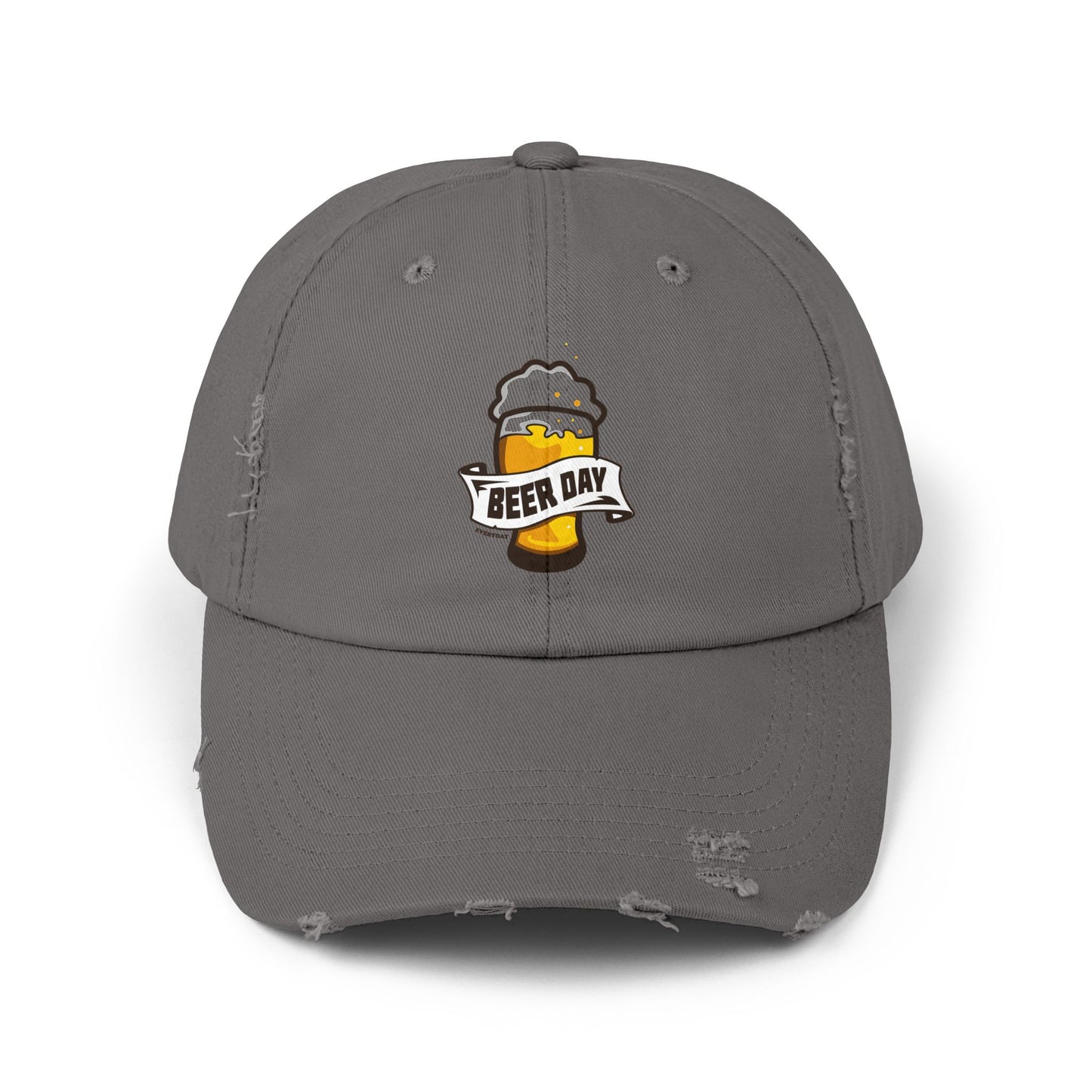 Beer Day Unisex Distressed Cap, Relaxed Fit Hat, Gift for Beer Lovers, Casual Fashion, Fun Party Accessory, Craft Beer Celebration
