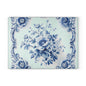 Blue Floral Glass Cutting Board — Vintage Delft-Style Kitchen Serving & Chopping Board