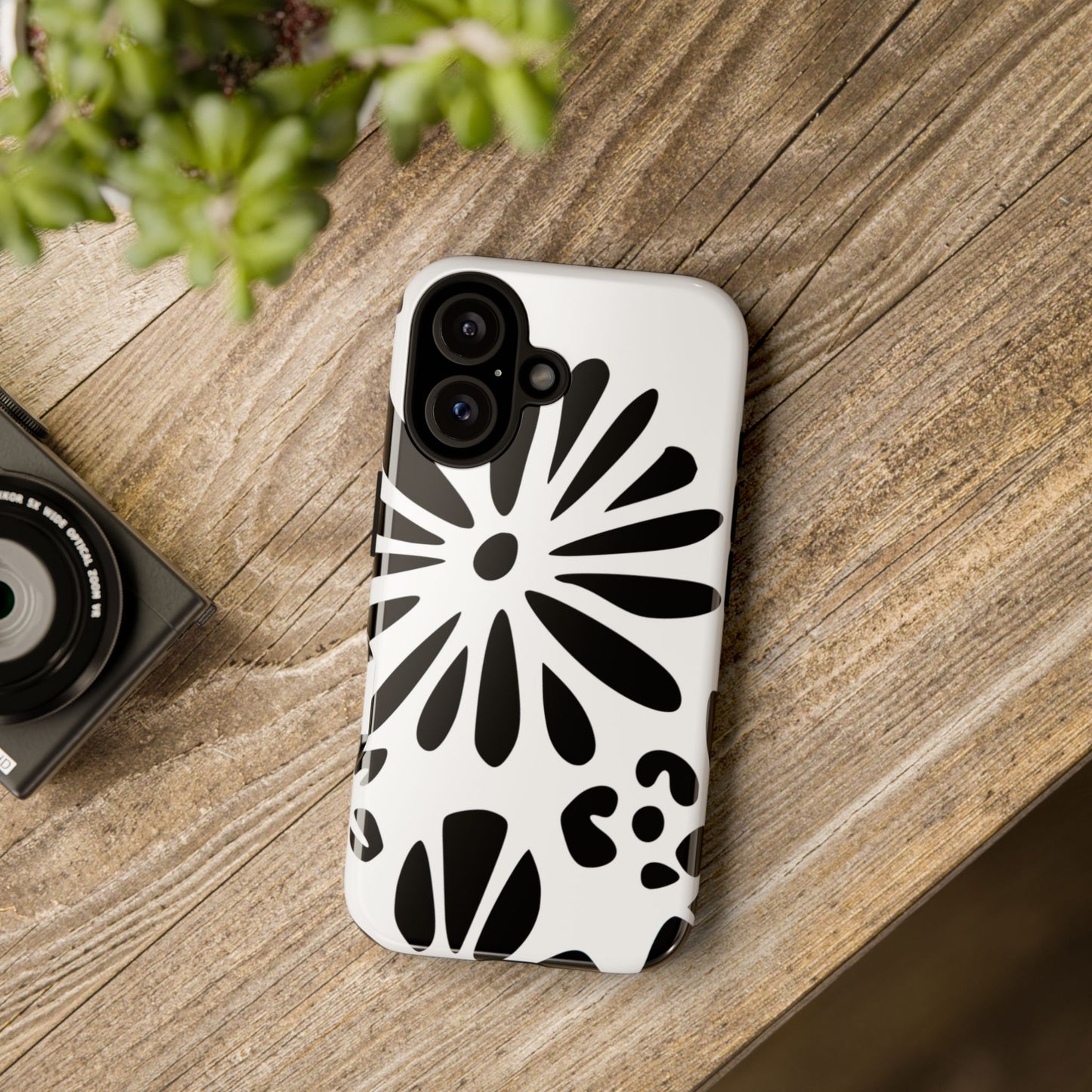 Stylish Phone Case with Floral Design, Tough Phone Cover for Her, Trendy Black and White Cell Phone Case, Unique Gift for Birthdays [...]