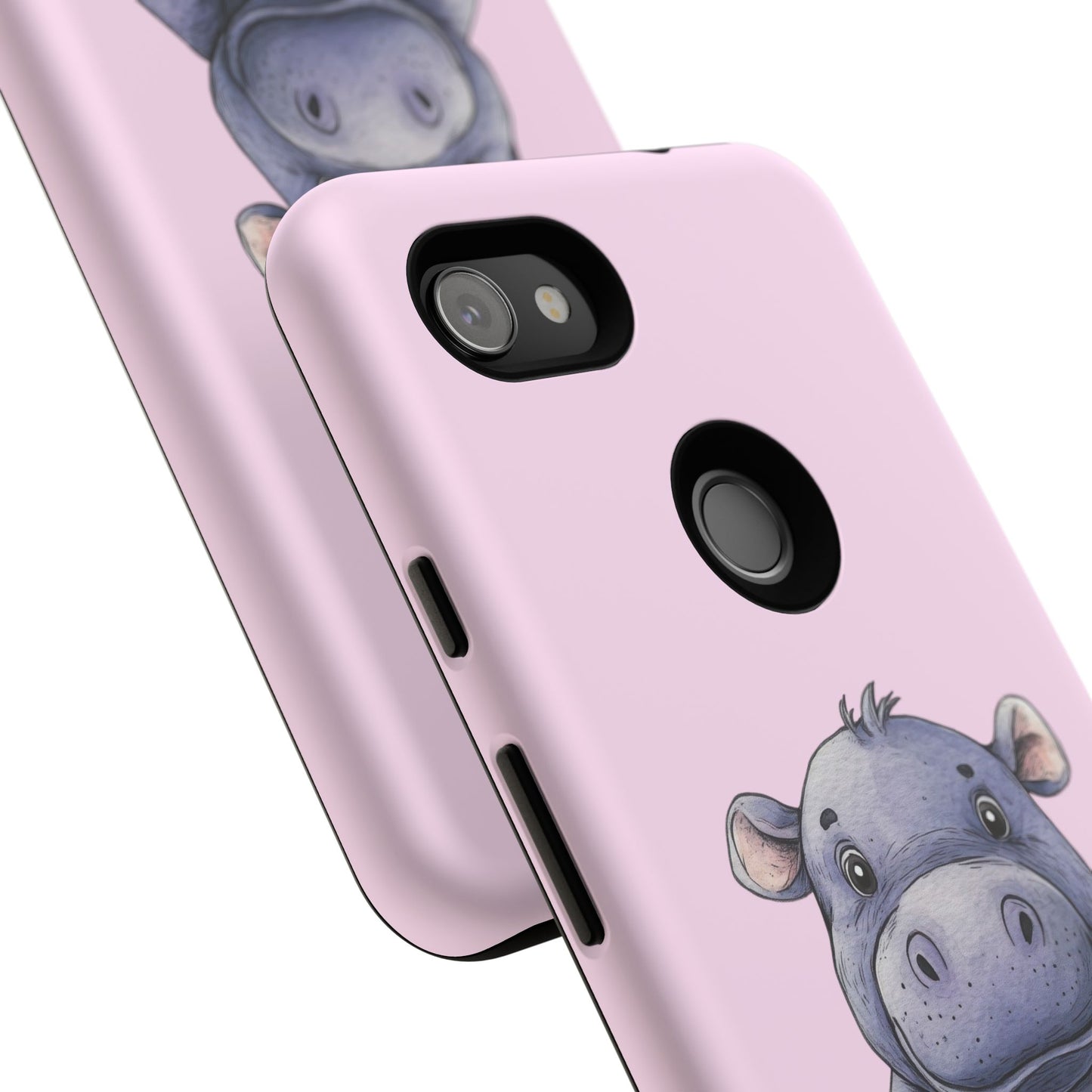 Cute Hippo Phone Case - Tough Cases, Animal Phone Cover, Kawaii Accessories, Gifts for Kids, Unique Tech Gear