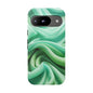 Stylish Phone Case, Tough Case, Green Abstract Design, Cell Phone Cover, Unique Gift, Trendy Accessory
