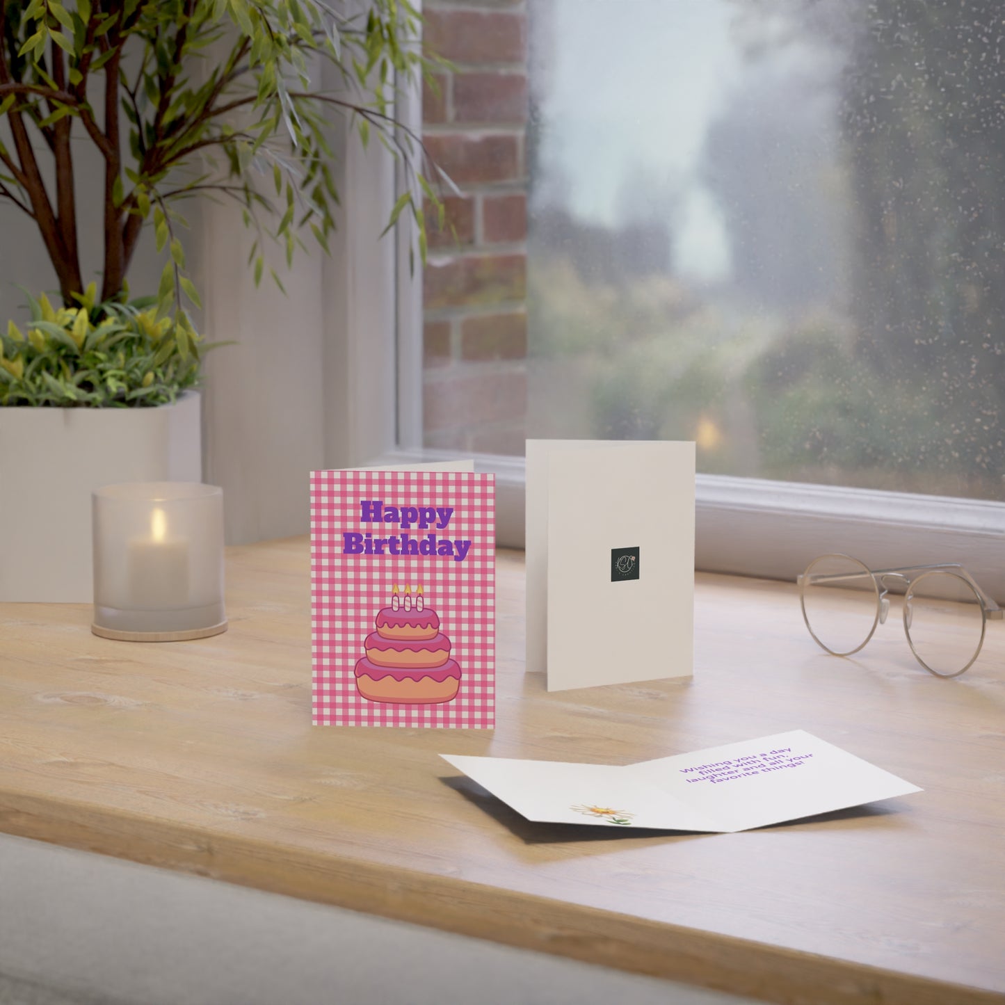 Birthday Greeting Cards, 1-50pcs Bundles, Cute Cake Design, Celebration Cards, Thoughtful Gift Enclosures