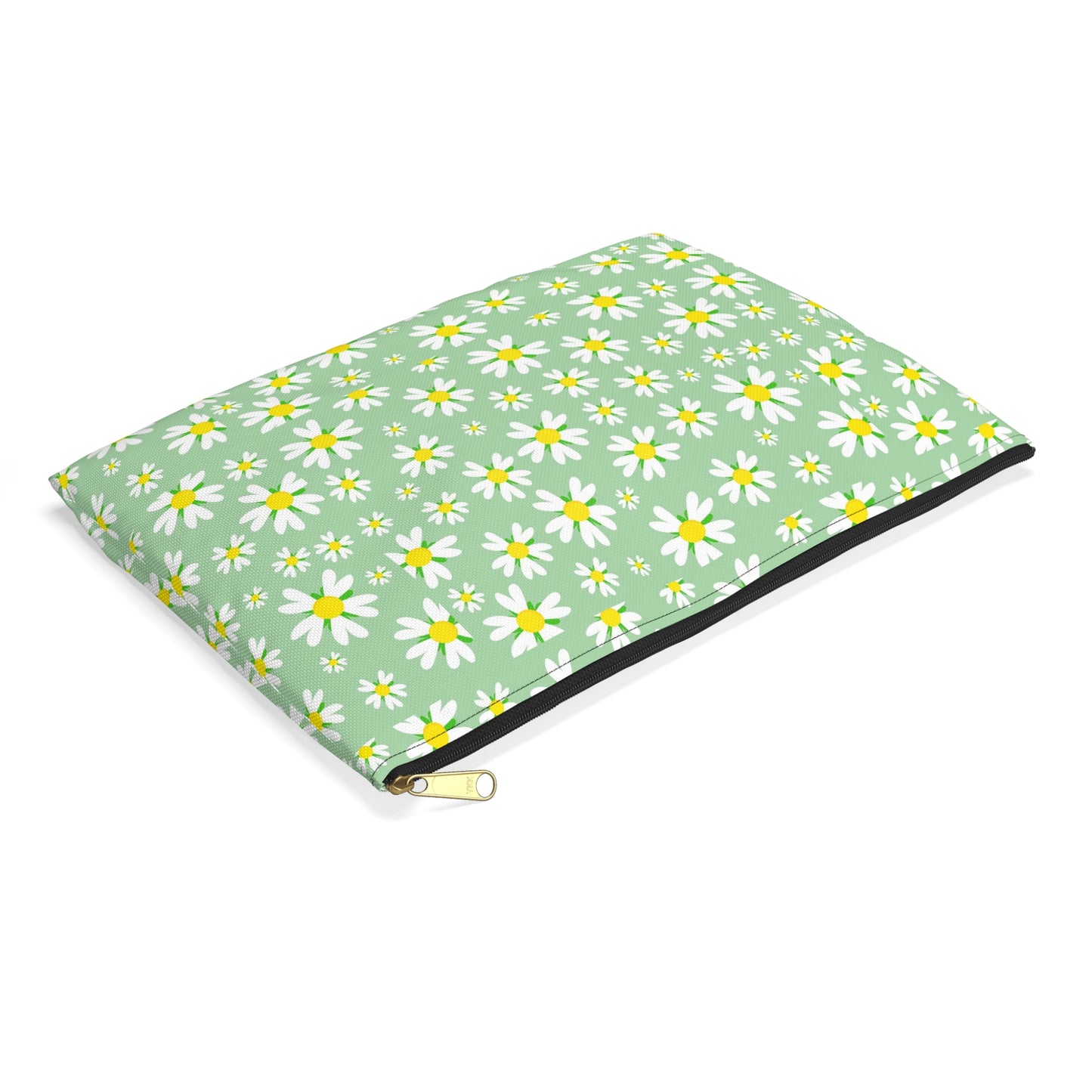 Floral Accessory Pouch for Organizing Essentials, Travel Makeup Bag, Spring Floral Zip Bag, Cute Gift for Women, Daisy Print Clutch
