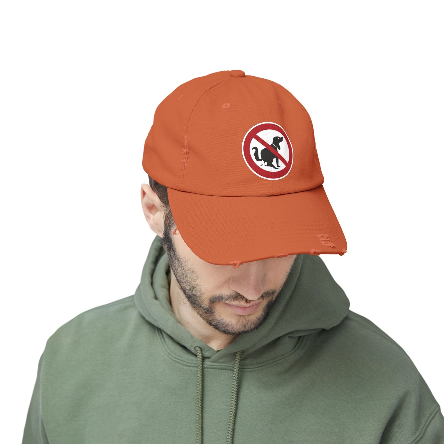 Unisex Distressed Cap with No Dogs Allowed Design | Casual Wear, Dog Owners Gift, Trendy Cap for Pet Lovers, Outdoor Style