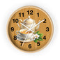 Tea Time Wall Clock, Rustic Kitchen Decor, Gift for Tea Lovers, Home Office Accent, Floral Design