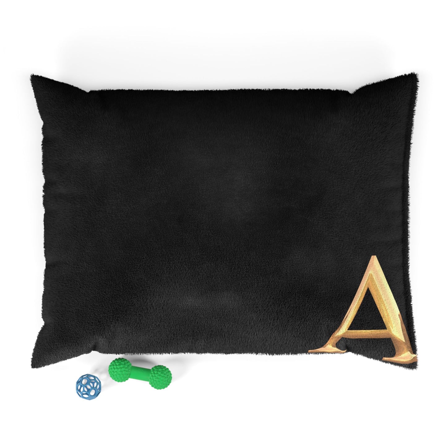 Personalized Pet Bed with Initial - Letter A  Custom Dog Bed, Cozy Cat Bed, Unique Pet Gift, Monogrammed Pet Pillow