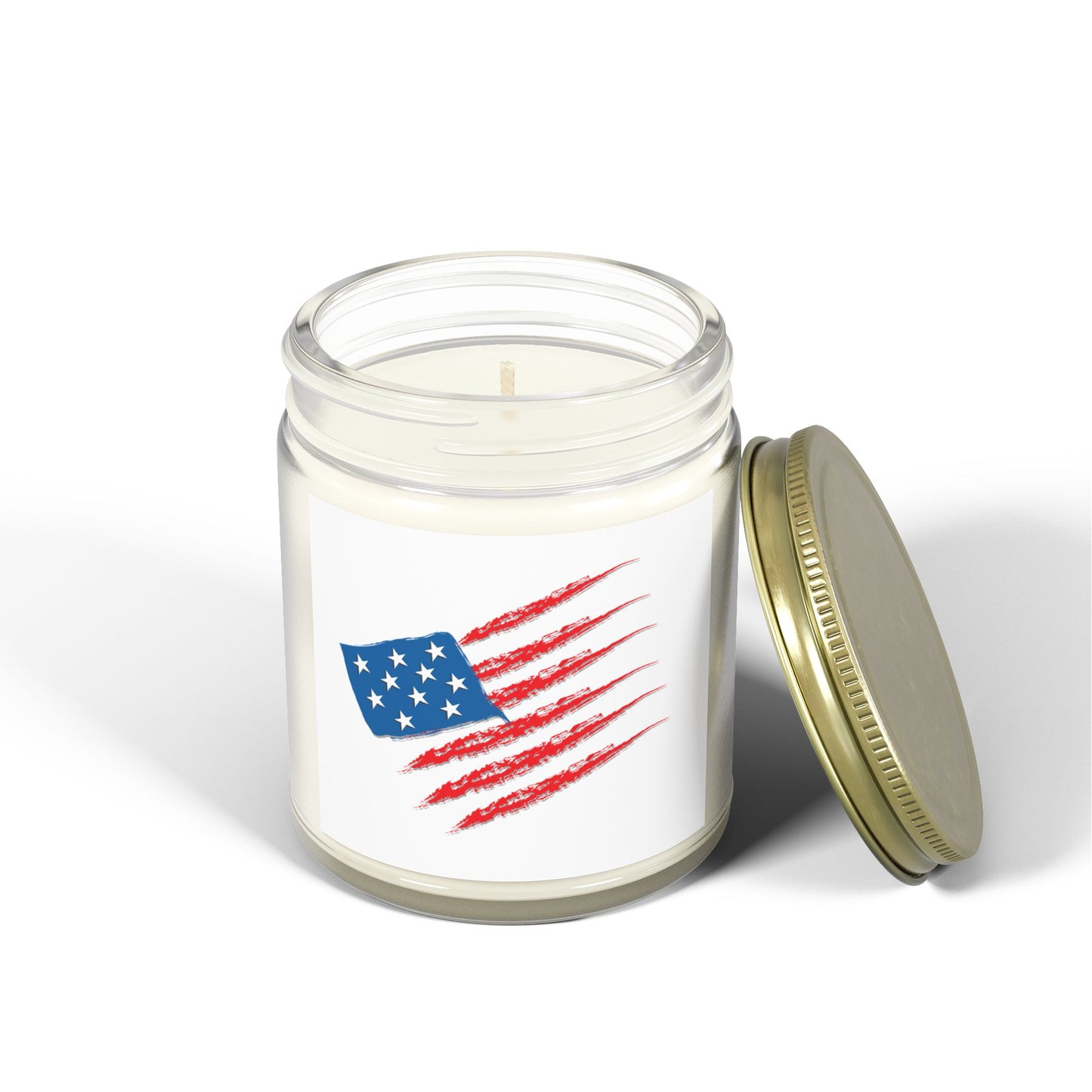 Patriotic Scented Candle, American Flag Decor, Home Fragrance Gift, July 4th Candle, Cozy Atmosphere, Relaxing Decor, USA Themes
