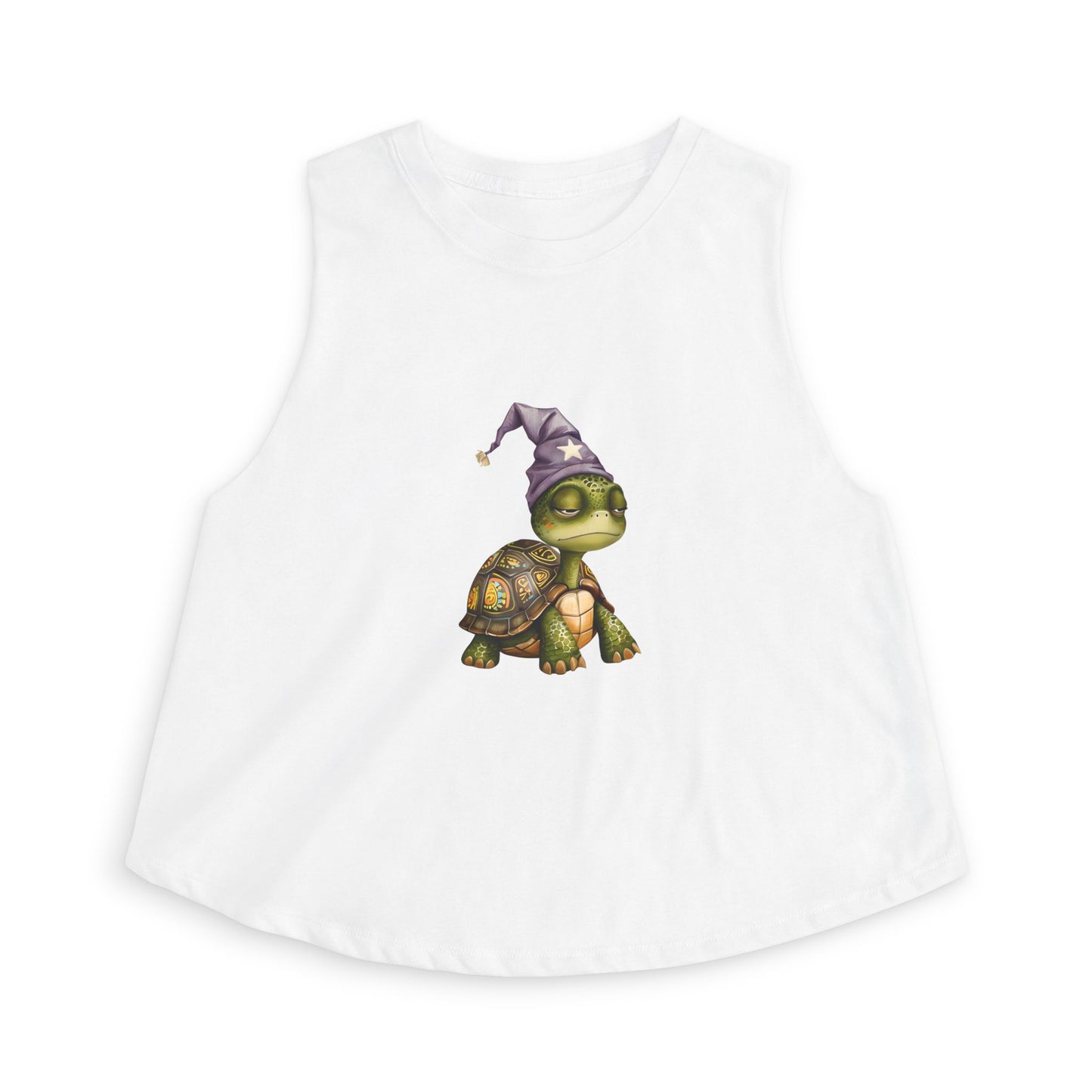 Turtle Wizard Crop Top — Cute Magical Turtle Graphic Tank
