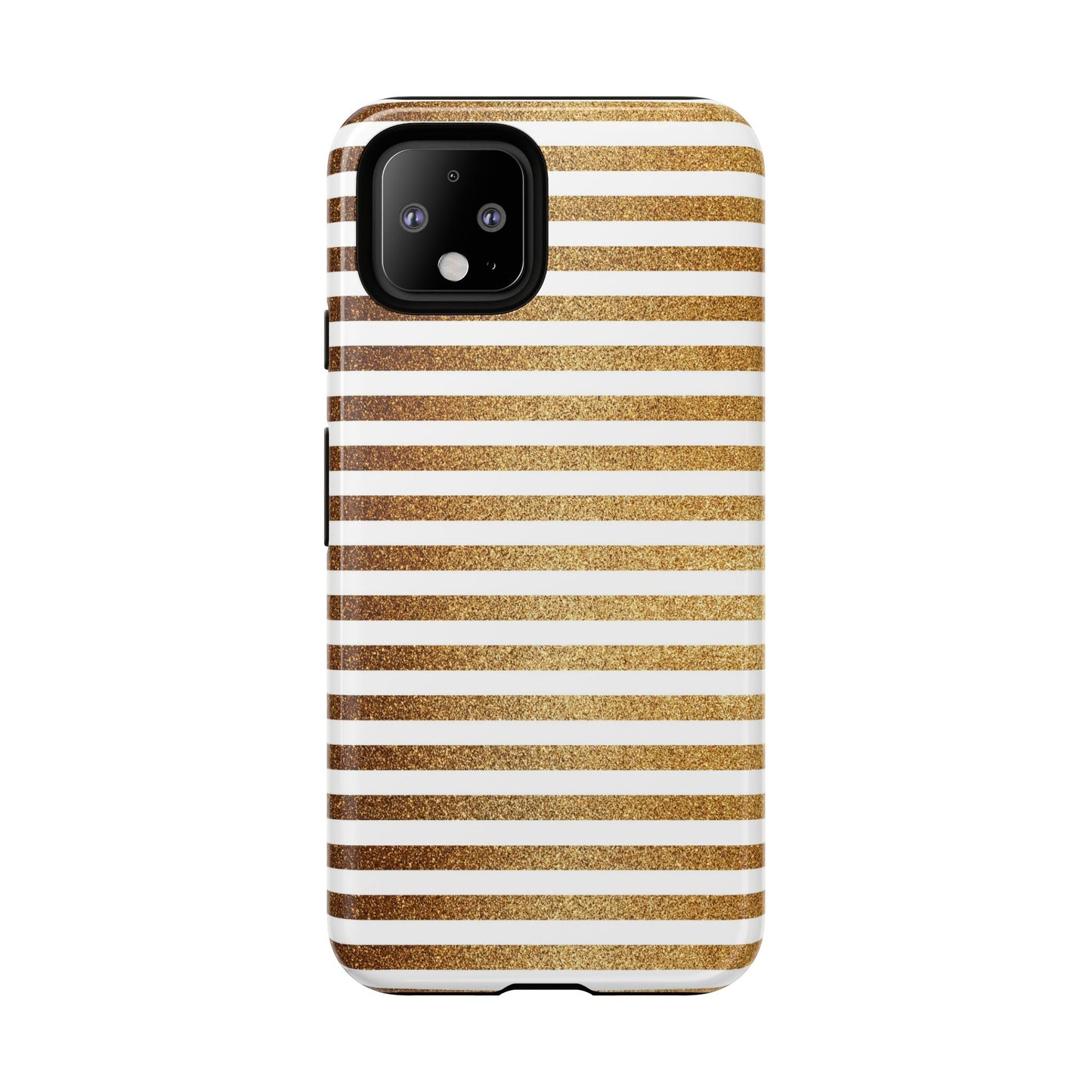 Glamorous Gold Striped Phone Case | Tough Cases, Stylish Phone Cover, Chic Accessories, Gift for Her, Fashionable Tech