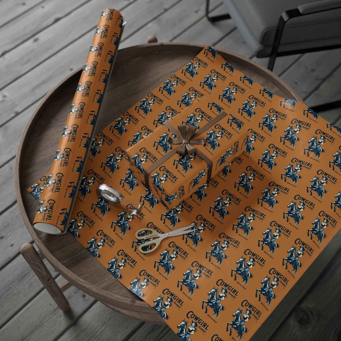 Cowgirl-Themed Wrapping Paper, Perfect for Birthdays, Holidays, Gift Wrapping, Western Parties, Unique Cowgirl Gifts