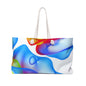 Vibrant Watercolor Weekender Bag, Travel Tote, Beach Bag, Overnight Bag, Stylish Carryall