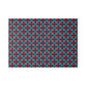 Geometric Star Tile Glass Cutting Board — Red & Teal Kitchen Decor