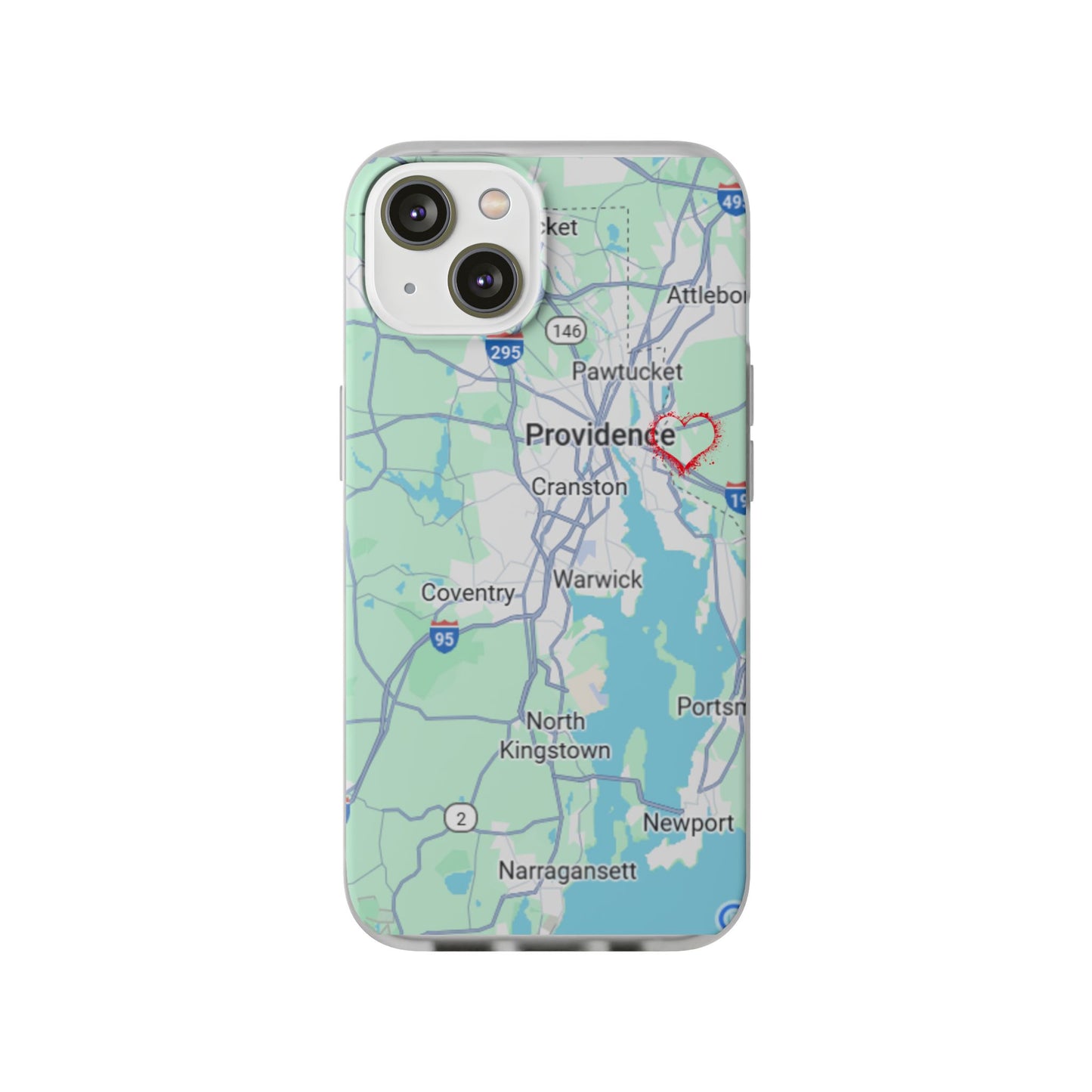 Providence Heart Map Phone Case - Custom Flexible Smartphone Protector, Gift for Her, Map Lover's Accessory, Personalized Case, Travel [...]