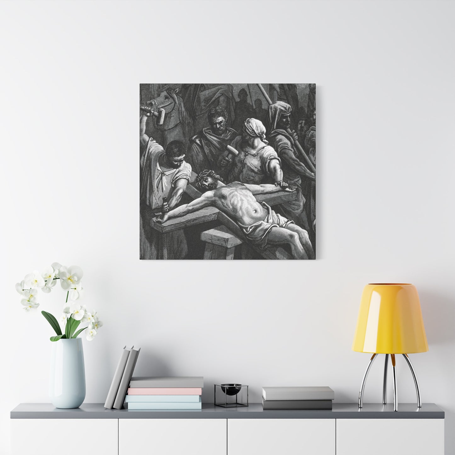 Crucifixion Art Matte Canvas Print – Stretched Religious Wall Decor