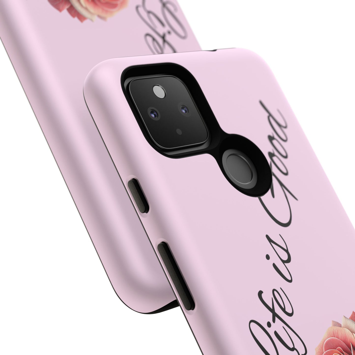 Roses & Positivity Phone Case - Floral Design, Life is Good, Tough Cases for Everyday Wear, Gift for Friends, Mother's Day, Spring [...]