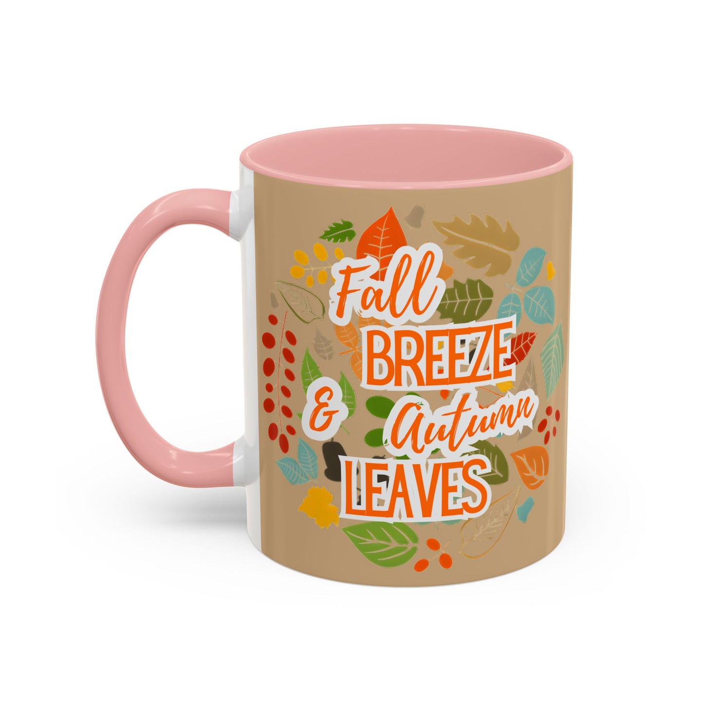 Fall Breeze & Leaves Coffee Mug, Autumn Mug, Seasonal Drinkware, Cozy Kitchen Decor, Perfect Gift for Fall Lovers
