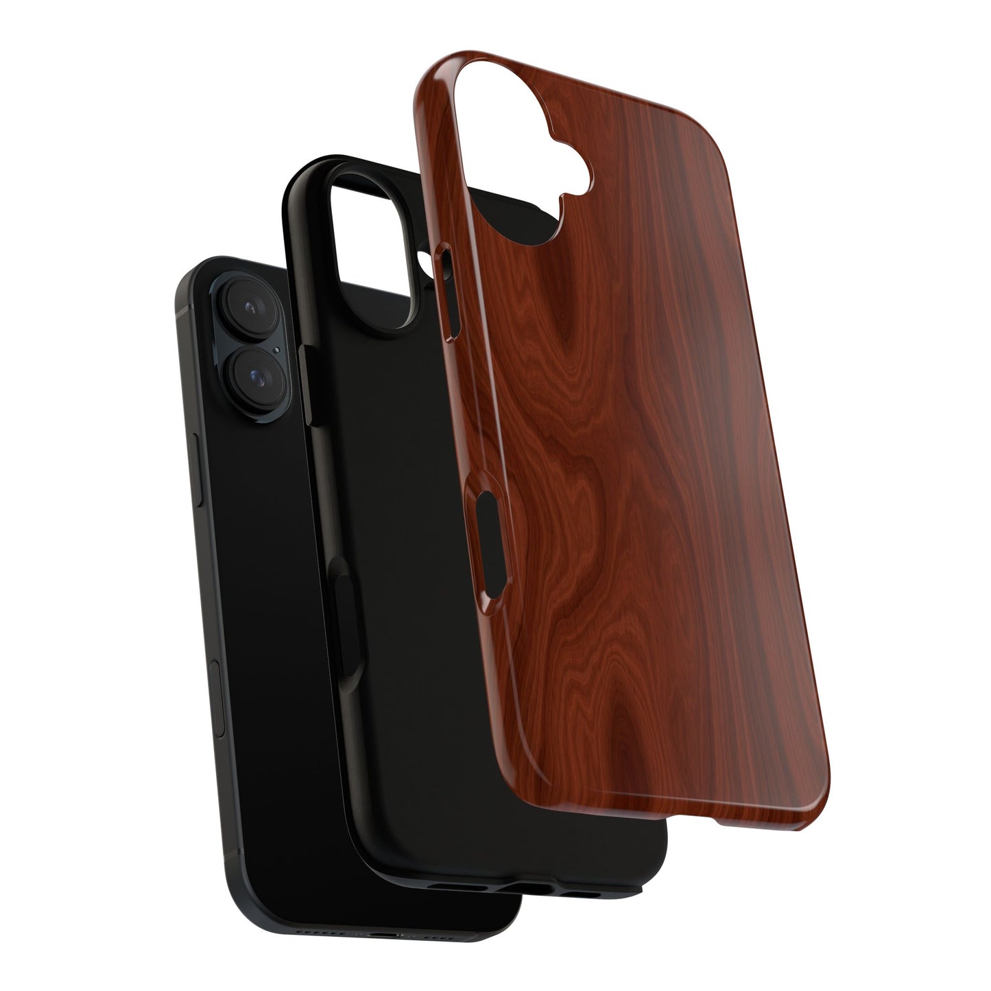 Wood Grain Phone Case, Stylish Tough Cases, Nature-Inspired Protective Cover, Unique Gifts for Him and Her, Eco-Friendly Tech Accessory