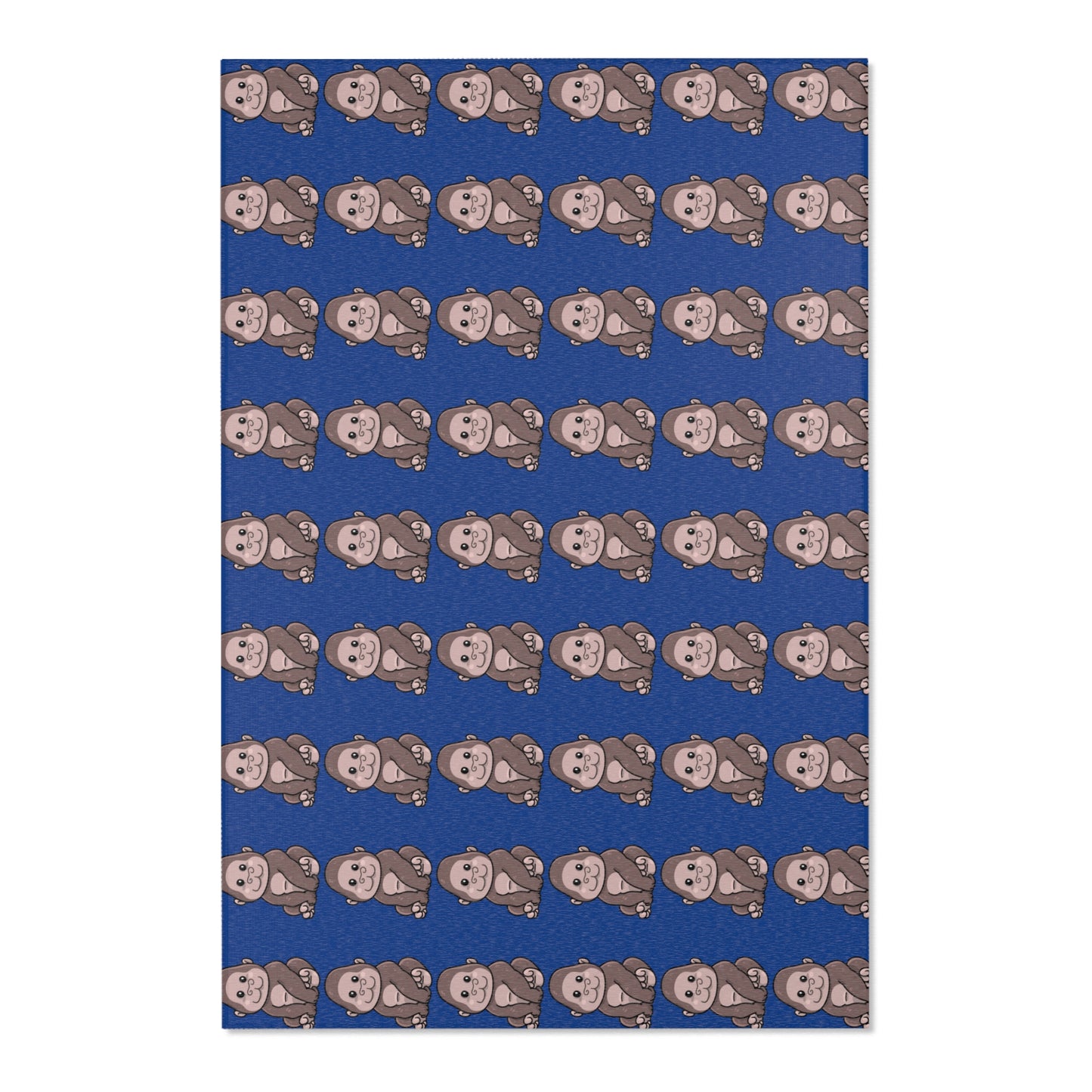 Cute Cartoon Monkey Area Rug, Fun Kid's Room Decor