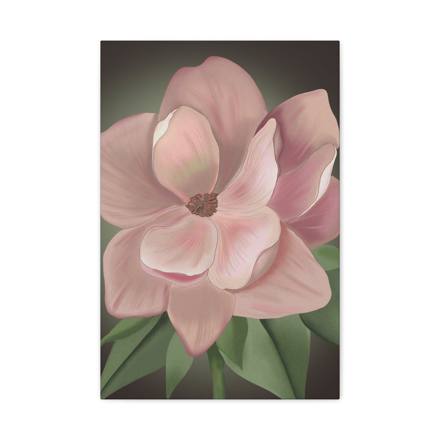 Matte Canvas, Stretched, 1.25" Pink Flowers