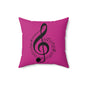 Musical Notes Decorative Pillow, Cozy Home Decor, Gift for Music Lovers, Soft Cushion for Living Room, Fun Accent Pillow