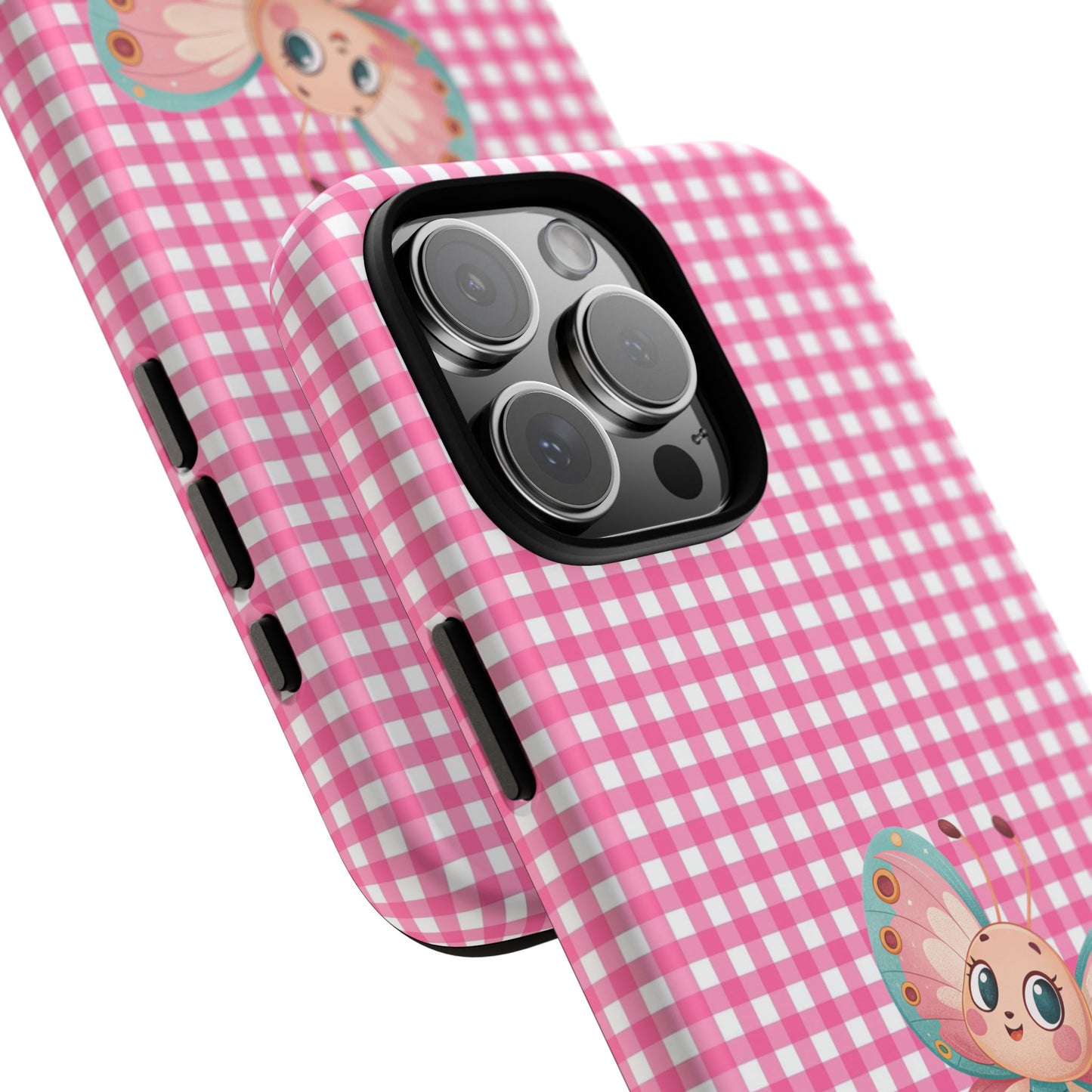 Cute Butterfly Phone Case, Tough Cases, Floral Phone Accessory, Gift for Her, Spring Fashion, Kids' Birthday Present, Pastel Aesthetic