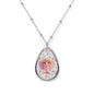 Oval Necklace Floral Angel