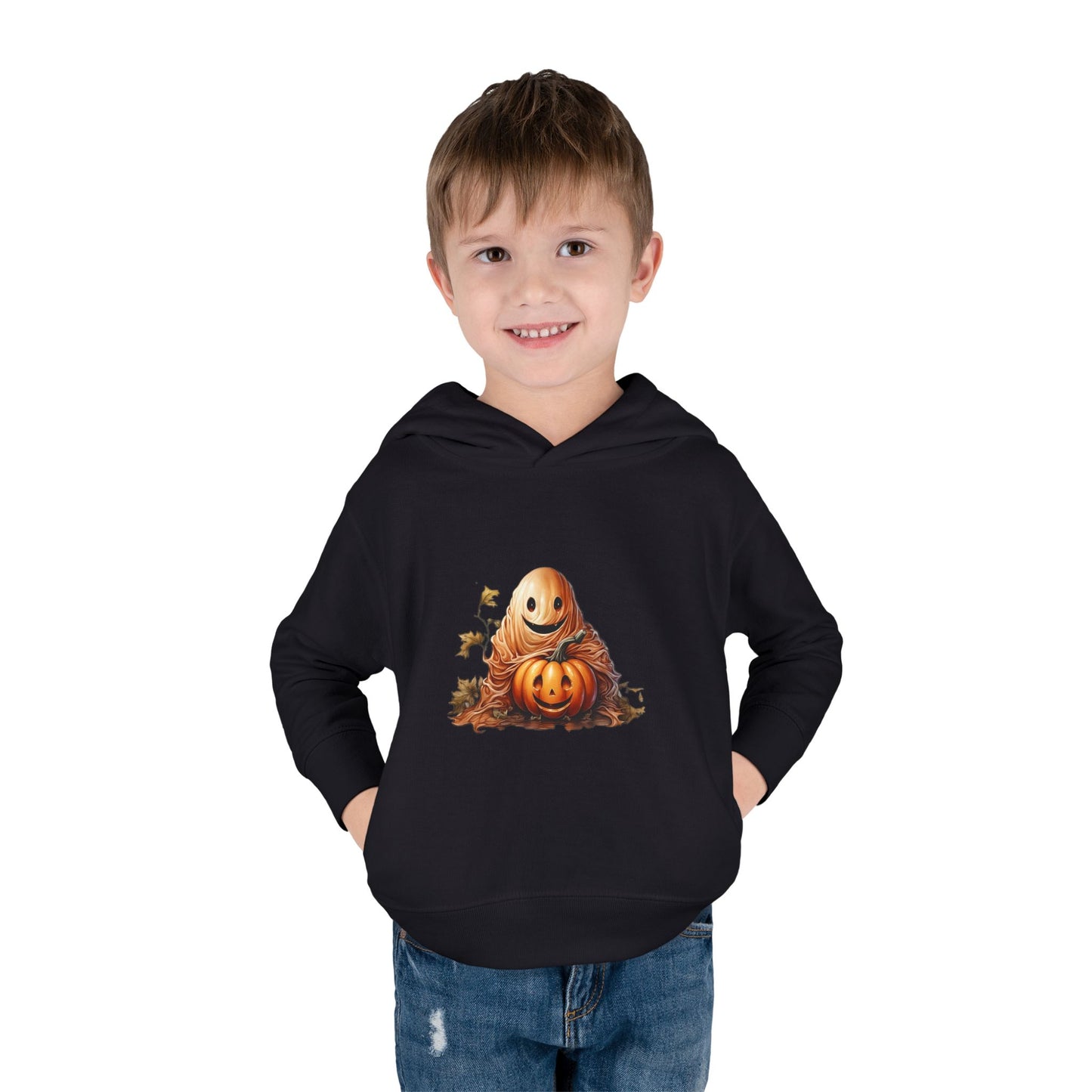 Halloween Toddler Hoodie, Cozy Pullover for Kids, Cute Fleece Sweatshirt, Perfect Fall Gift, Pumpkin Design