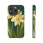 Floral Phone Case - Yellow Daffodil Design, Tough Phone Cover, Spring Decor, Floral Gift, Nature-Inspired Accessories