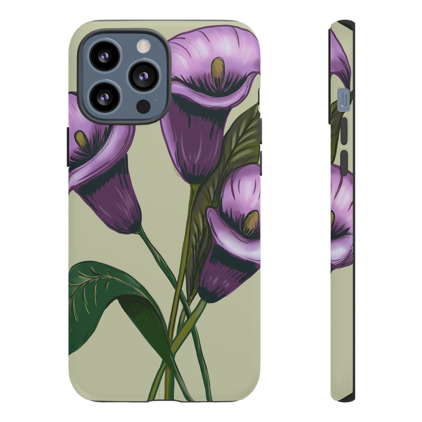 Floral Phone Case - Tough Cases, Purple Flower Design, Cell Phone Accessories, Gift for Her, Nature Lover Essentials