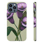 Floral Phone Case - Tough Cases, Purple Flower Design, Cell Phone Accessories, Gift for Her, Nature Lover Essentials