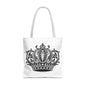 Crown Design Tote Bag, Royal Style Shopping Tote, Chic Grocery Bag, Gift for Her, Fashionable Accessories