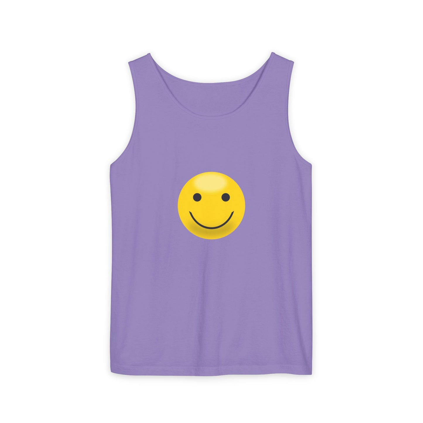 Smiley Face Tank Top, Summer Shirt, Casual Wear, Beach Outing, Gift for Friends, Positive Vibes Apparel