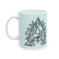 Mandala Design Ceramic Mug - Letter A Calming Tea & Coffee Cup, Gift for Her, Home Decor, Zen Vibes, Meditation