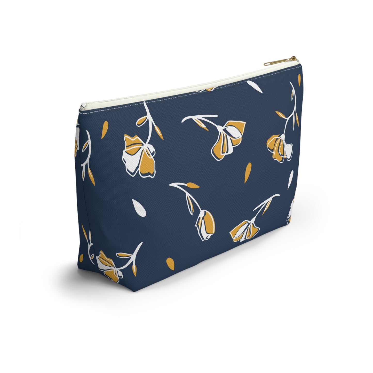 Floral Accessory Pouch - Stylish Makeup Bag, Travel Organizer, Gift for Her, Cosmetic Clutch, Everyday Use, Elegant Flower Design