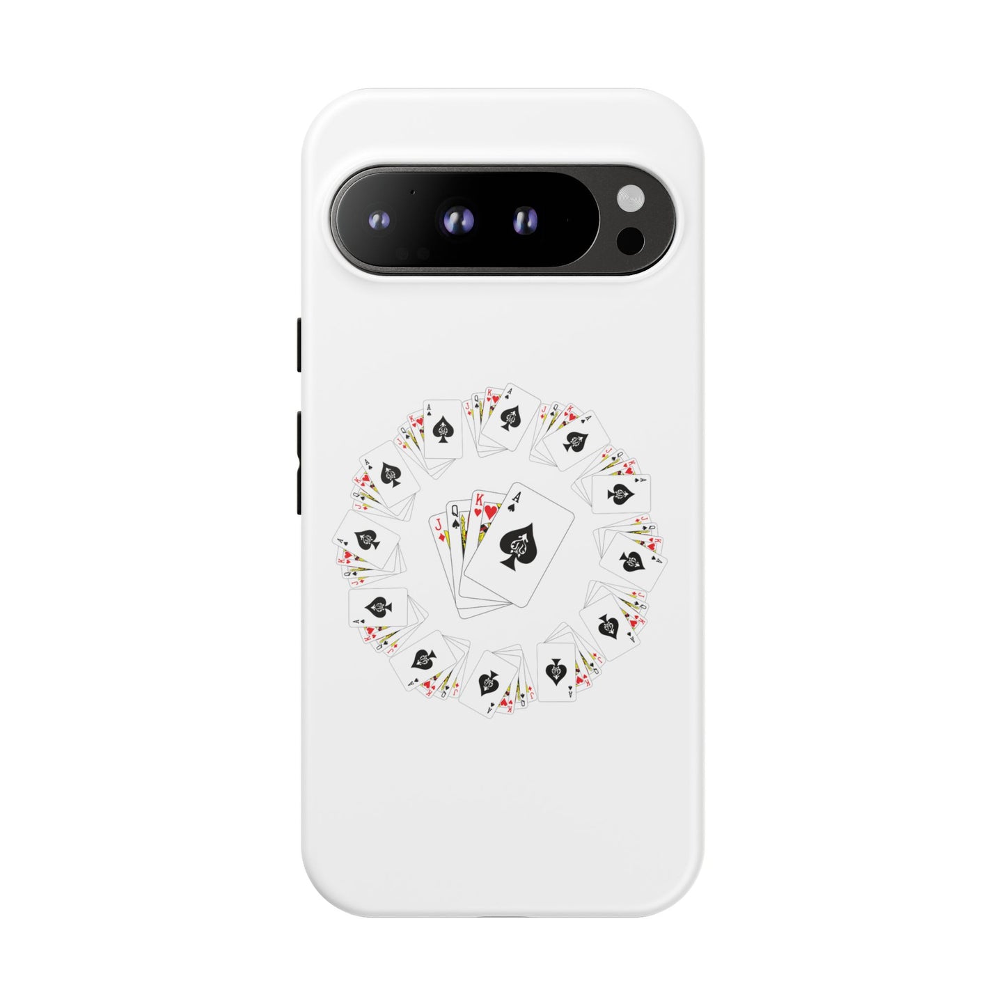 Tough Cases Phone Case, Floral Playing Cards Design, Cute Gift for Gamers, Unique Accessories for Friends, Fun Party Favor