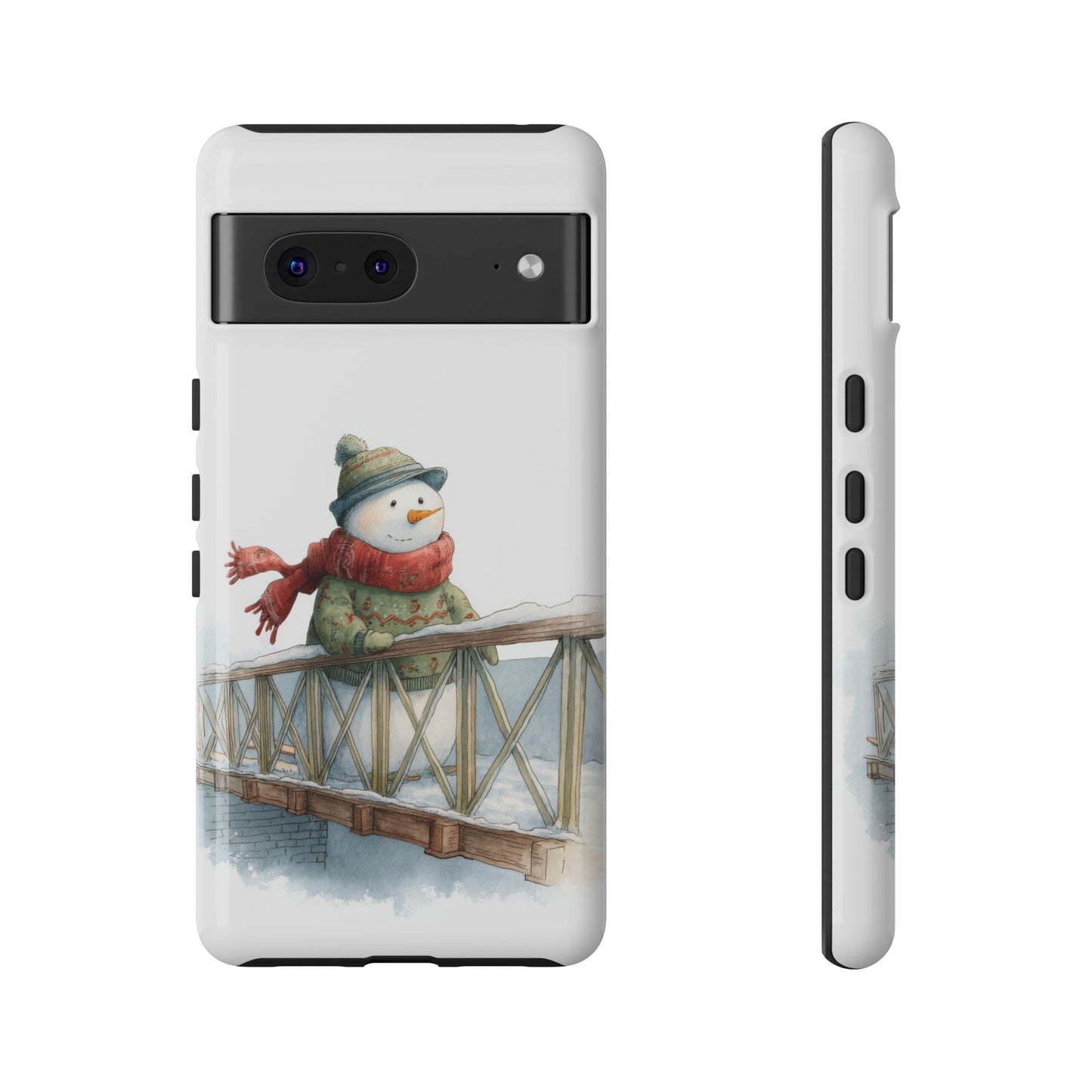 Snowman Phone Case – Winter Holiday Gift, Cute Snowman Design, Winter Accessories, Protective Phone Case, Unique Christmas Present