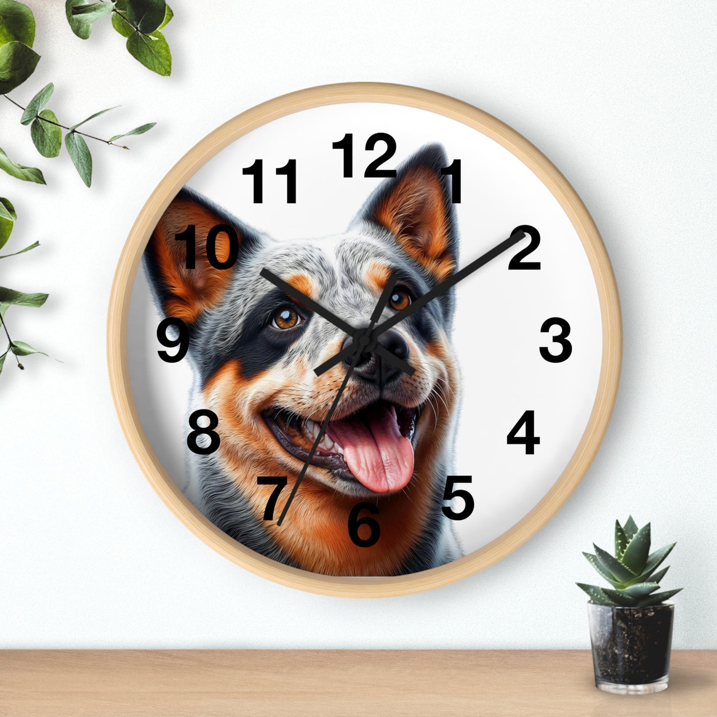 Australian Cattle Dog Wall Clock — Happy Blue Heeler Pet Decor