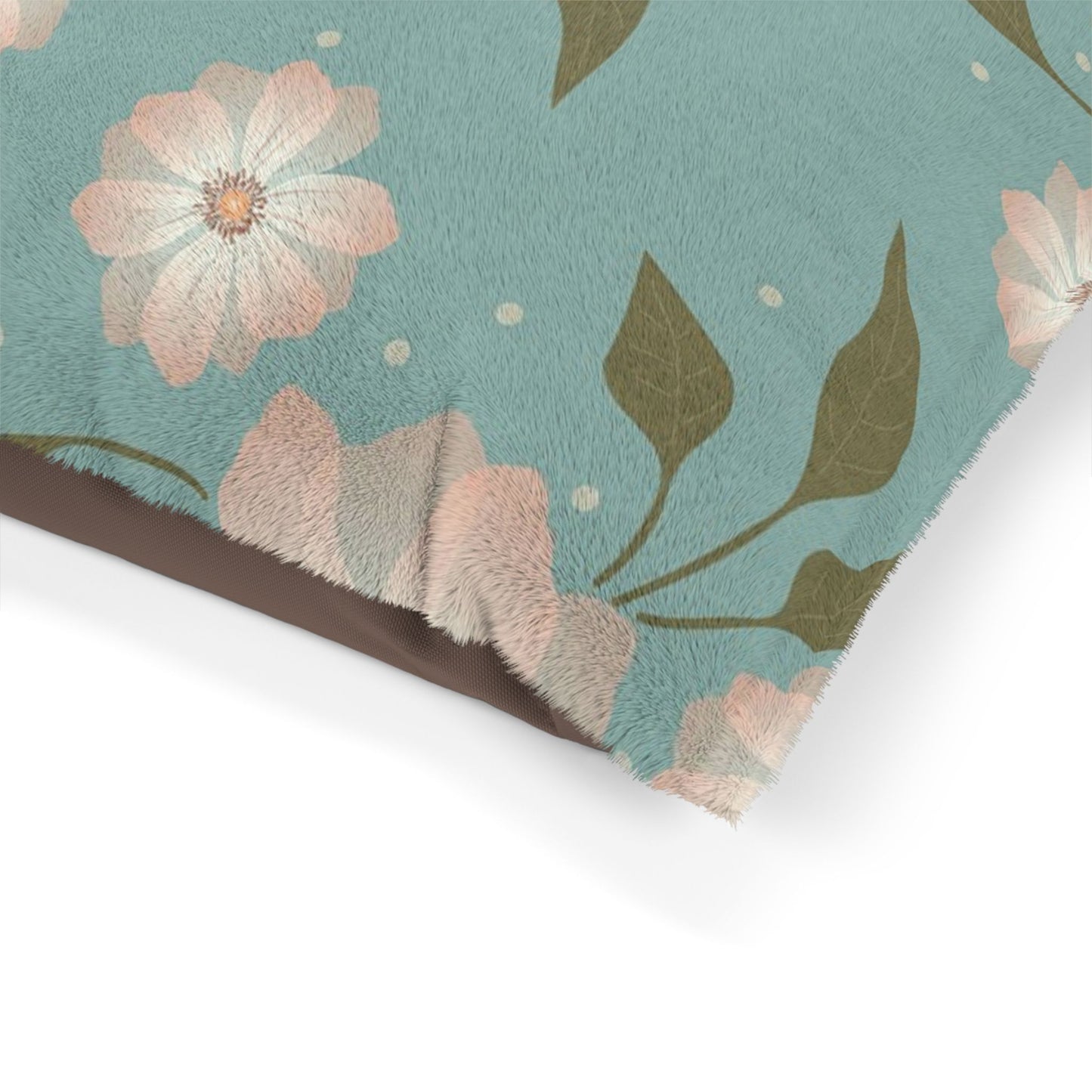 Floral Cozy Pet Bed - Soft Dog Bed, Cat Bed, Pet Sleeping Pad, Cute Pet Decor, Flower Pattern Bed for Dogs and Cats